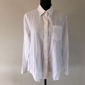 HOT DEAL 🔥🔥🔥Preppy EUC GAP White Long Sleeve Button Down Shirt (S/P) #minimalist